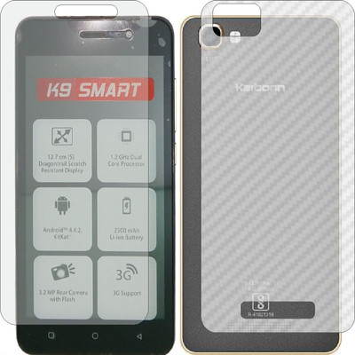 Fasheen Front and Back Tempered Glass for KARBONN K9 SMART(Pack of 2)