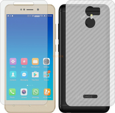 TELTREK Front and Back Tempered Glass for GIONEE X1 (Front Matte Finish & Back 3d Carbon Fiber)(Pack of 2)