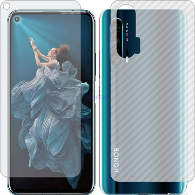 Fasheen Front and Back Tempered Glass for HONOR 20 PRO (Front Matte Finish & Back 3d Carbon Fiber)(Pack of 2)