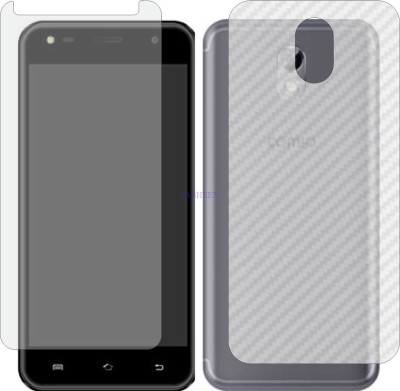 Fasheen Front and Back Tempered Glass for COMIO C2 LITE (Front Matte Finish & Back 3d Carbon Fiber)(Pack of 2)