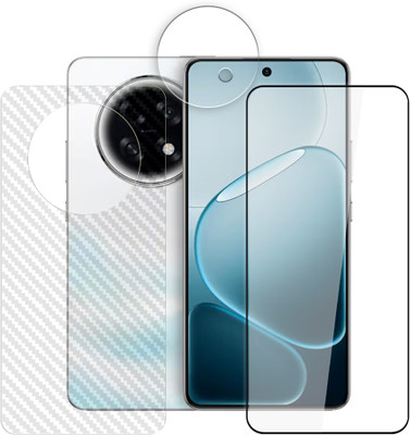 ARBAN Front and Back Tempered Glass for Oppo A6 Max 5G Tempered Glass Screen Protector | Edge to Edge Full Coverage | 9H Hardness ( 1 FRONT SCREEN GUARD + 1 BACK CARBON FIBER SKIN + 1 CAMERA LENS PROTECTOR ) FX01(Pack of 1)