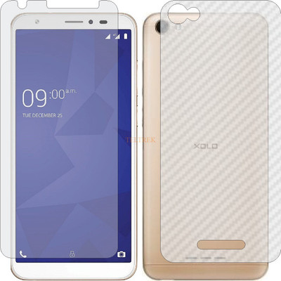 TELTREK Front and Back Tempered Glass for XOLO ERA 4X (Front Matte Finish & Back 3d Carbon Fiber)(Pack of 2)