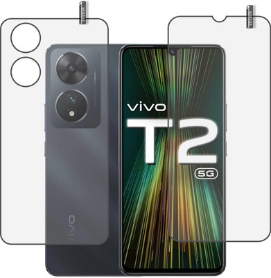 BOMGUARD Front and Back Tempered Glass for VIVO T2 5G(Pack of 2)