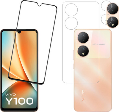 Ten To 11 Front and Back Tempered Glass for ViVO Y100A, vivo Y100 5G, vivo T2 5G, ViVO Y100A [With Rear Camera Lens Guard](Pack of 3)