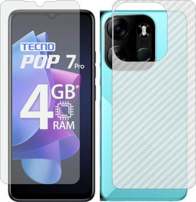 Fasheen Front and Back Tempered Glass for TECNO POP 7 PRO BF7h(Pack of 2)