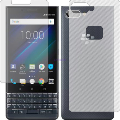 Fasheen Front and Back Tempered Glass for BLACKBERRY KEY 2 LE (Front Matte Finish & Back 3d Carbon Fiber)(Pack of 2)