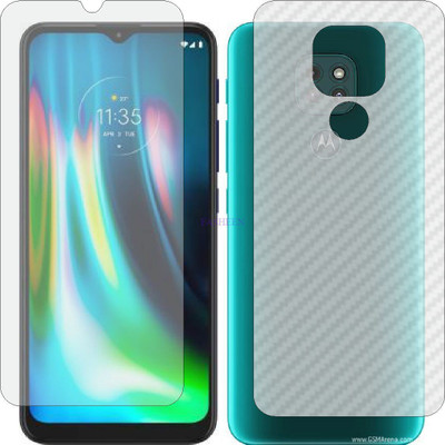 Fasheen Front and Back Tempered Glass for MOTOROLA G9 (Front Matte Finish & Back 3d Carbon Fiber)(Pack of 2)