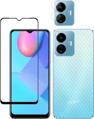 Vatsin Front and Back Tempered Glass for iQOO Z6 Lite 5G, iQOO Z6 Lite 5G (Back Carbon Fiber)(Pack of 3)