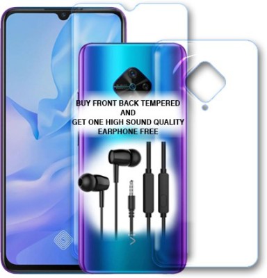 SOMTONE Front and Back Tempered Glass for Vivo S1 Pro FRONT BACK TEMPERED GLASS BUY AND GET EARPHONE FREE(Pack of 1)