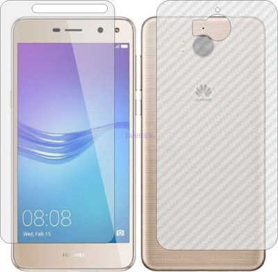 Fasheen Front and Back Tempered Glass for HUAWEI HONOR Y5 2017 (Front Matte Finish & Back 3d Carbon Fiber)(Pack of 2)