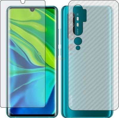 TELTREK Front and Back Tempered Glass for XIAOMI REDMI NOTE 10 (Front Matte Finish & Back 3d Carbon Fiber)(Pack of 2)