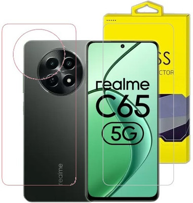 KMPERED Front and Back Tempered Glass for Realme C65 5G(Pack of 1)