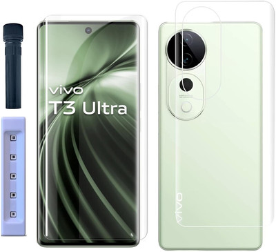 4 YARDS Front and Back Tempered Glass for Vivo T3 Ultra 5G(Pack of 2)