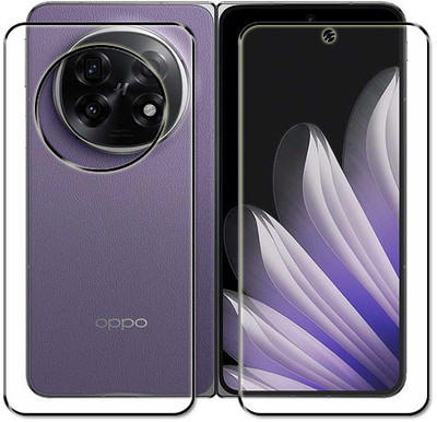 tombik Front and Back Tempered Glass for 24ac-Oppo Find N5-fb(Pack of 2)