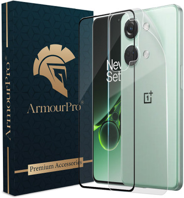 ArmourPro Front and Back Tempered Glass for OnePlus Nord 3 5G, OnePlus Nord 3, Nord 3 5G, 1+ Nord 3 5G, (1 OG Tempered Glass and 1 Back Nano Guard)(Pack of 2)