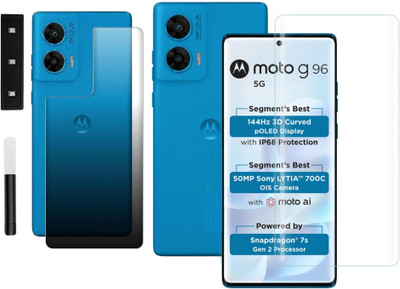 BRENZZ Front and Back Tempered Glass for MOTOROLA G96 5G, Moto G96 5G(Pack of 1)