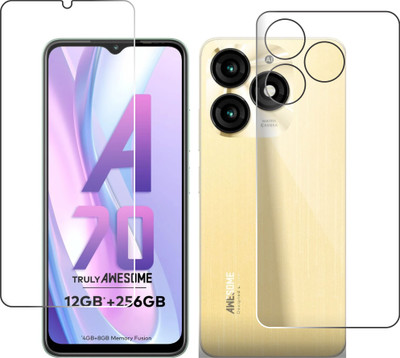 chakoor Front and Back Tempered Glass for Itel A70(Pack of 3)