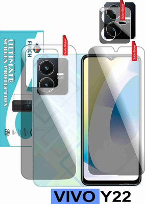 FINCH Front and Back Tempered Glass for VIVO Y22(Pack of 3)