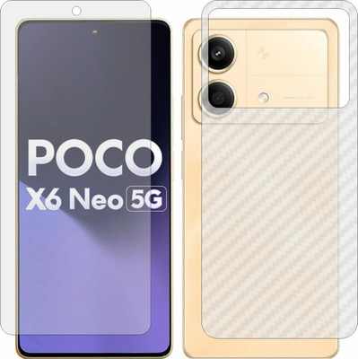 Mobling Front and Back Tempered Glass for Xiaomi Poco X6 Neo(Pack of 2)