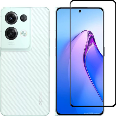 Ten To 11 Front and Back Tempered Glass for Oppo Reno8 Pro 5G, Oppo Reno8 Pro 5G (Back Carbon Fiber)(Pack of 2)