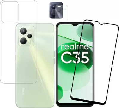 FINCH Front and Back Tempered Glass for Realme C35(Pack of 3)