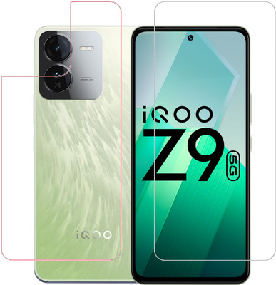 HOBBYTRONICS Front and Back Tempered Glass for IQOO Z9 5G(Pack of 1)