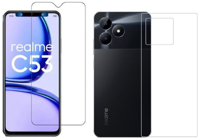 4 YARDS Front and Back Tempered Glass for realme C53(Pack of 1)