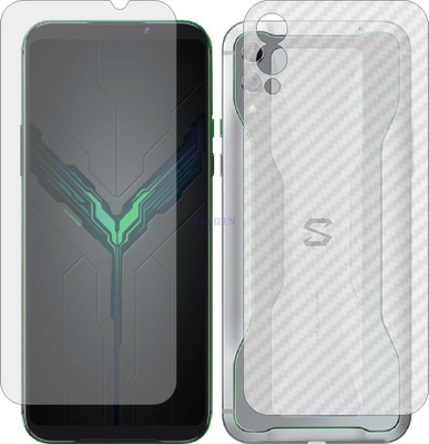 Fasheen Front and Back Tempered Glass for MI BLACK SHARK HELO 2 (Front Matte Finish & Back 3d Carbon Fiber)(Pack of 2)