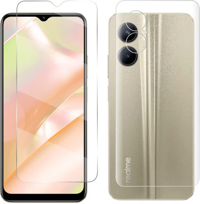 4 YARDS Front and Back Tempered Glass for Realme C33(Pack of 1)