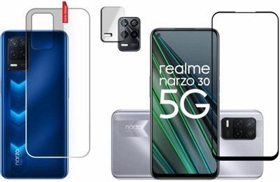 Olonga Front and Back Tempered Glass for REALME NARZO 30 5G(Pack of 3)