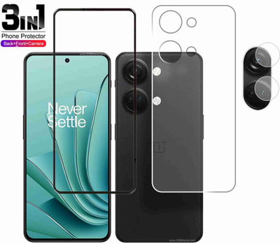 Olonga Front and Back Tempered Glass for ONEPLUS NORD 3 5G(Pack of 3)