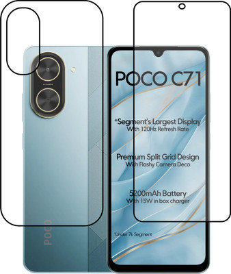 chakoor Front and Back Tempered Glass for POCO C71 5g(Pack of 2)