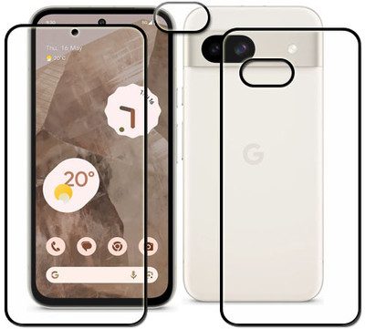 tombik Front and Back Tempered Glass for 37fa-Google Pixel 8A-fb,lens(Pack of 3)