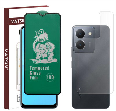 Vatsin Front and Back Tempered Glass for ViVO Y36(Pack of 2)