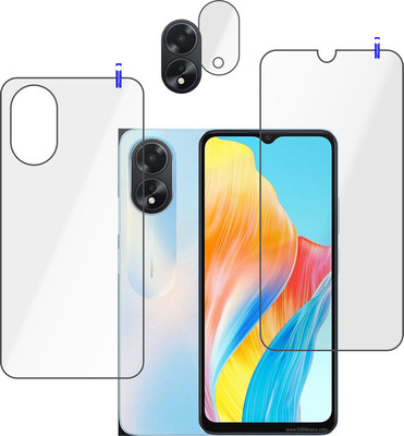 Cinzia Front and Back Tempered Glass for Oppo A18, Oppo A38(Pack of 3)