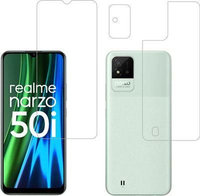 Vatsin Front and Back Tempered Glass for Realme Narzo 50i(Pack of 3)
