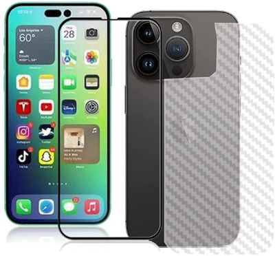 eZell Front and Back Tempered Glass for iPhone 14 PRO(Pack of 2)