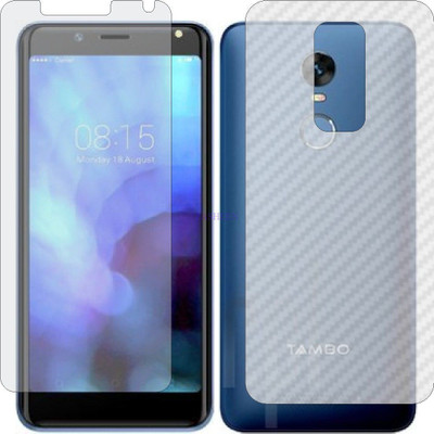 Fasheen Front and Back Tempered Glass for TAMBO TA 3 (Front Matte Finish & Back 3d Carbon Fiber)(Pack of 2)