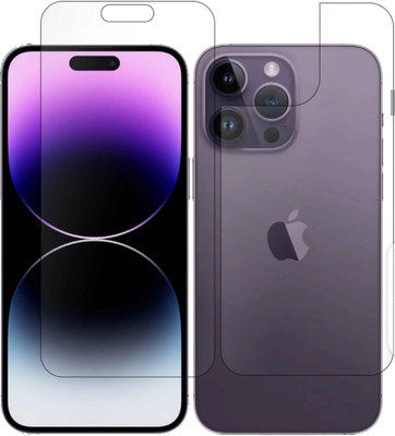 ZIDZEE Front and Back Tempered Glass for APPLE IPHONE 14 PRO MAX(Pack of 2)