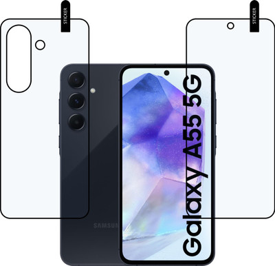 MOBKAVACH Front and Back Tempered Glass for Samsung Galaxy A55 5G(Pack of 2)