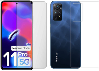4 YARDS Front and Back Tempered Glass for Redmi Note 11 Pro Plus 5G (Matte Finish)(Pack of 1)