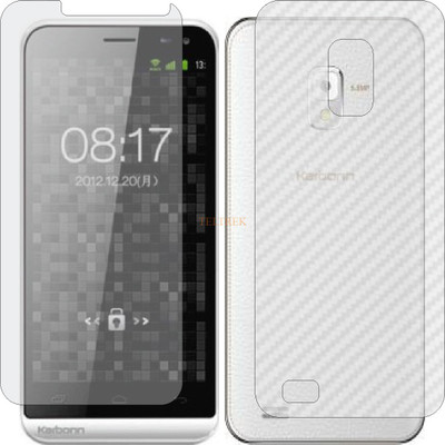 TELTREK Front and Back Tempered Glass for KARBONN A12 (Front Matte Finish & Back 3d Carbon Fiber)(Pack of 2)