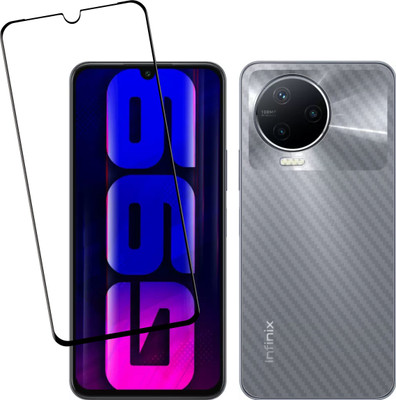 Vatsin Front and Back Tempered Glass for Infinix Note 12 Pro, Infinix Note 12 Pro (Back Carbon Fiber)(Pack of 2)