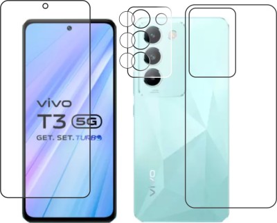 chakoor Front and Back Tempered Glass for Vivo T3 5G(Pack of 3)