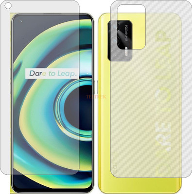 TELTREK Front and Back Tempered Glass for REALME Q3 PRO 5G (Front Matte Finish & Back 3d Carbon Fiber)(Pack of 2)