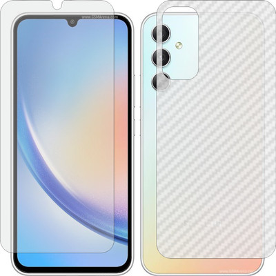 Fasheen Front and Back Tempered Glass for SAMSUNG GALAXY A34 5G (Front Matte Finish & Back 3d Carbon Fiber)(Pack of 2)
