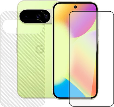 SOMTONE Front and Back Tempered Glass for Google Pixel 10 5G FrontBack Tempered Glass Screen Protector | Edge to Edge Full Coverage | 9H Hardness ( 1 FRONT TEMPERED GLASS PROTECTOR + 1 CARBON FIBER BACK ) SX03(Pack of 1)