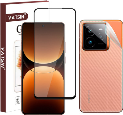 Vatsin Front and Back Tempered Glass for Realme GT 7, Realme GT 7 [Back Carbon Fiber](Pack of 2)