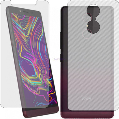Fasheen Front and Back Tempered Glass for SPICE F311 (Front Matte Finish & Back 3d Carbon Fiber)(Pack of 2)