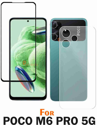 FINCH Front and Back Tempered Glass for POCO M6 PRO 5G(Pack of 1)
